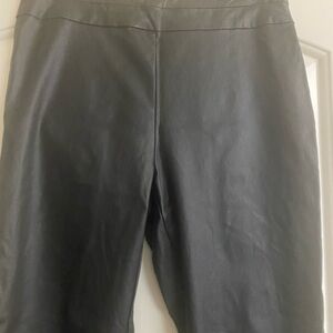 Stylish Black Trousers Faux leather look by New York & Co, size small